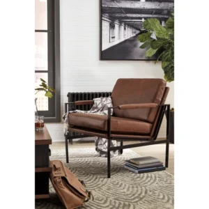 Puckman Leather Accent Chair